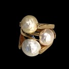 Perlering med 3 perler thumbnail