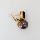 Ametyst farget krystall med 16 mm perle thumbnail