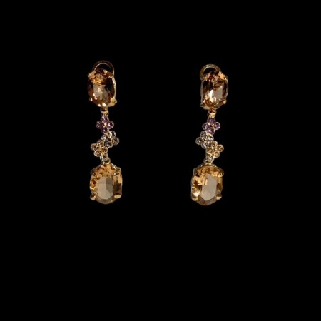 Krystalløredobber i Light Colorado Topaz