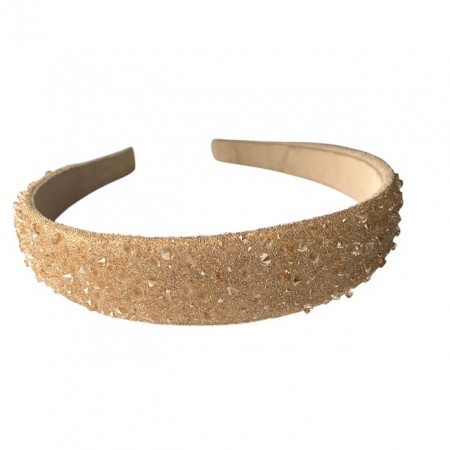 Fragrance hårbøyle, Golden Shadow Swarovski Crystal, 25mm, Utgående vare. Kun 3 stk.