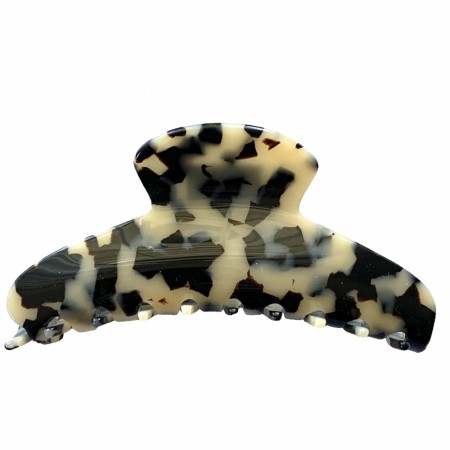 Fransk Hårklype White Turtle 10,5x5cm